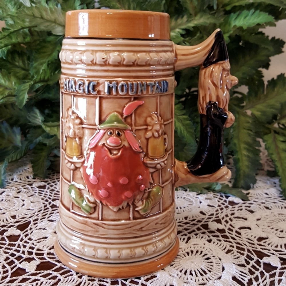 Vintage Magic Mountain Stein